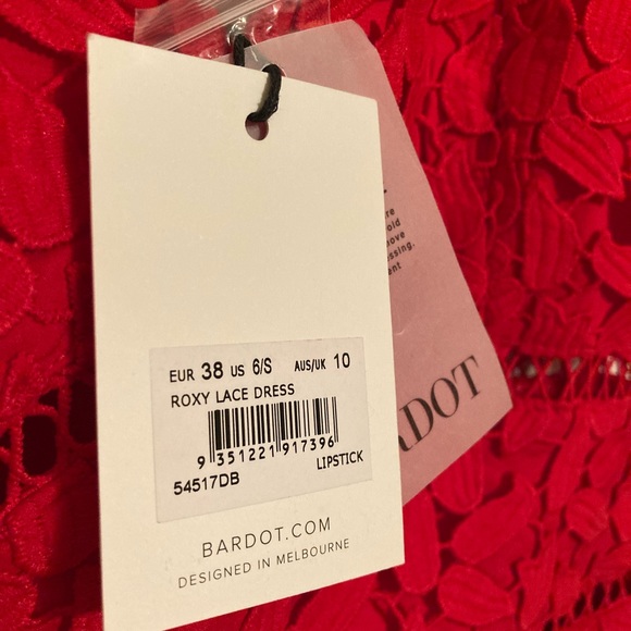 Bardot Red Roxy Lace Dress - Picture 5 of 7